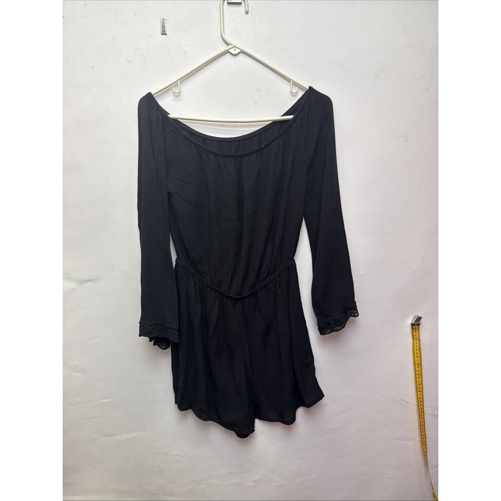 Mossimo Supply Co. Romper Womens Size S. Strapless Shortalls Black Stretchy
